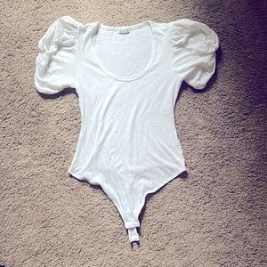 Free People balloon sleeve body suit